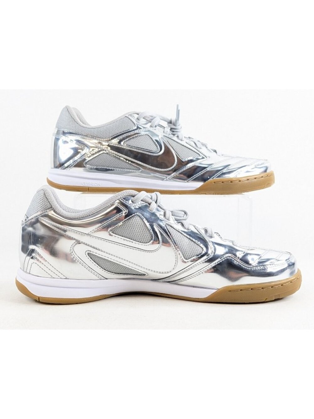 Nike Gato LV8 Silver Chrome Gum Indoor Soccer Shoes Men Size 11 IB3566-001 New